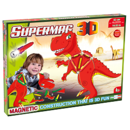 Jucarie T-Rex cu magnet Supermag 3D